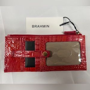Brahmin Puny Coral Credit Card Wallet Brand New With Tags